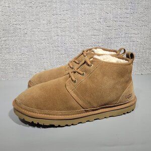 UGG Neumel 3236 Men's US Size 10 Chestnut Suede Sherpa Lace Up Chukka Boot Shoes